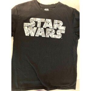 VTG Star Wars characters T-Shirt M Black White Design Rare Star Wars tm Label